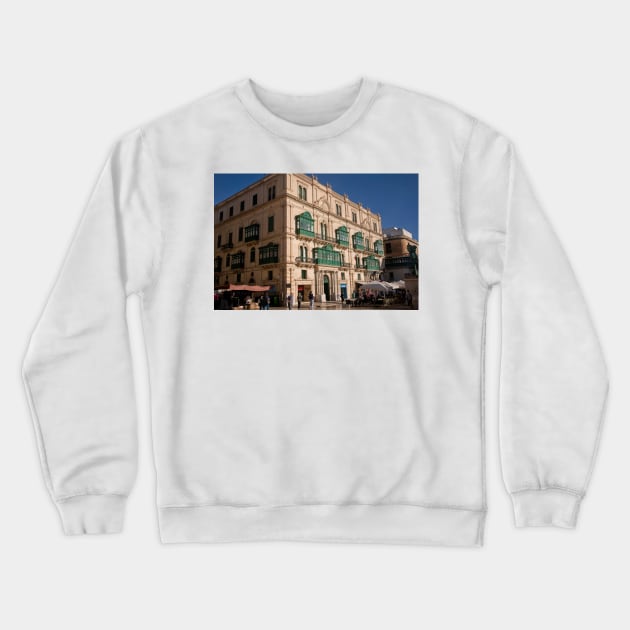Republic Street, Valletta Crewneck Sweatshirt by Violaman